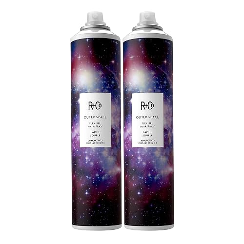 R+Co Outer Space Flexible Hairspray - Light Hold Hairspray for All Hair Types - Adds Shine, Volume & Flexible, Long-Lasting Hold - Vegan Beauty & Personal Care R+Co