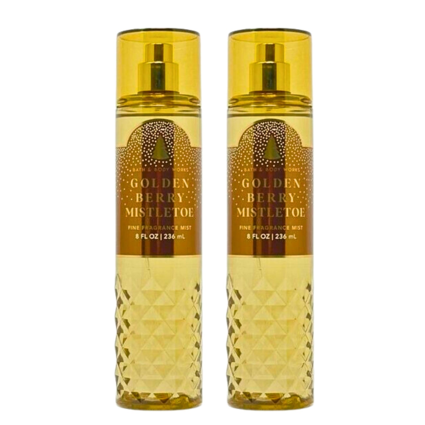 Bath & Body Works Fine Fragrance Mists, Set of 2, 8oz Each Bottle (Golden Berry Mistletoe) Beauty & Personal Care Bath & Body Works