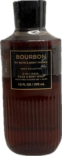 Bath & Body Works Men's Bourbon 3-in-1 Hair, Face & Body Wash 10 Ounce Beauty & Personal Care Bath & Body Works