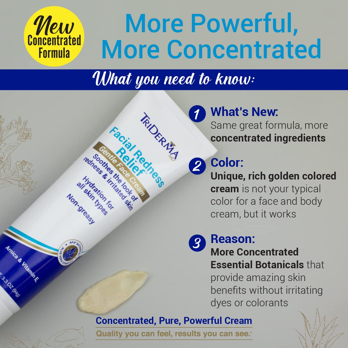 TriDerma Facial Redness Relief Gentle Face Cream (3.3 Ounces) Beauty & Personal Care TriDerma