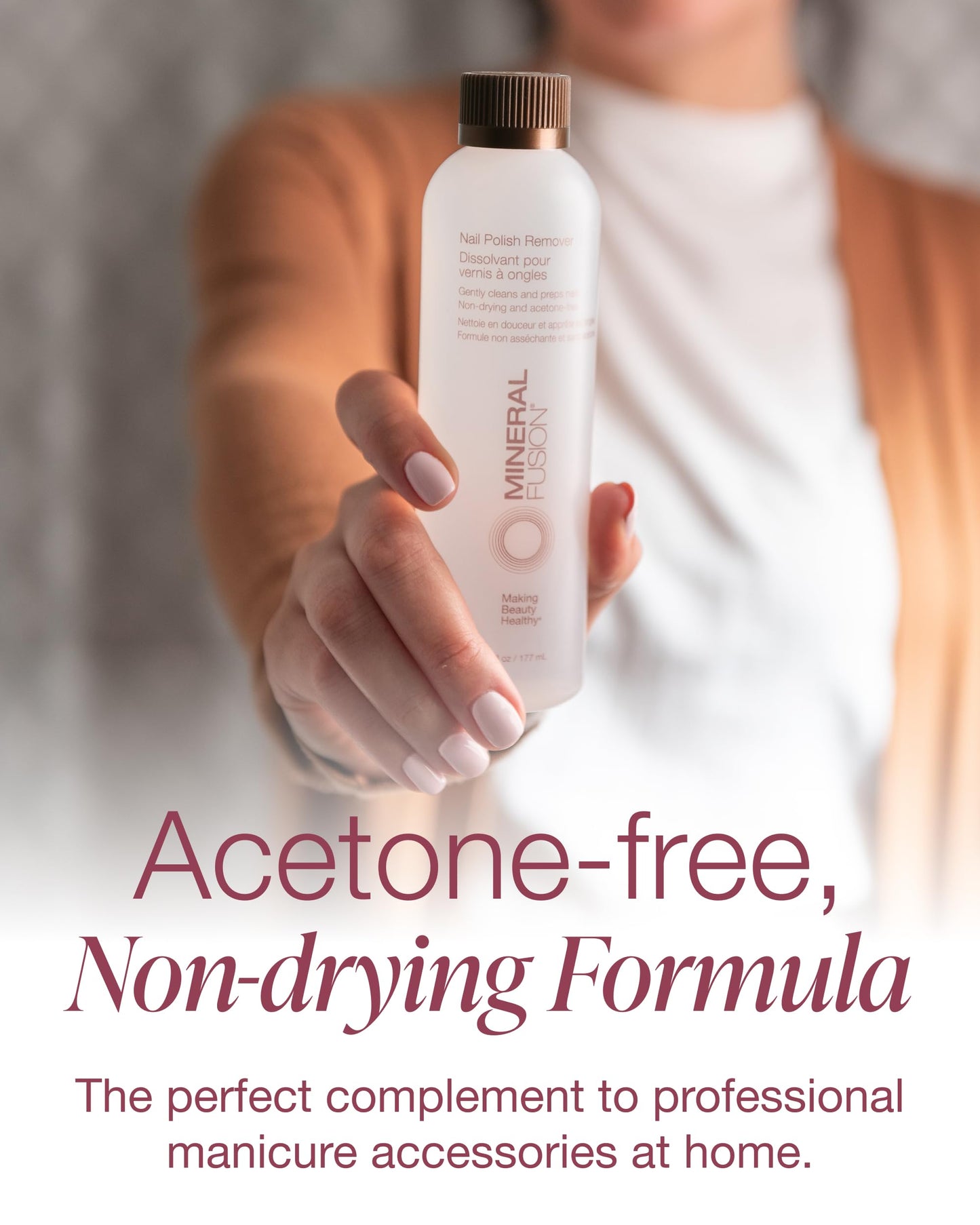 Mineral Fusion Nail Polish Remover - Acetone-Free Nail Care with Natural Solvents - Non Drying Liquid Formula - 6 fl oz Beauty & Personal Care Mineral Fusion