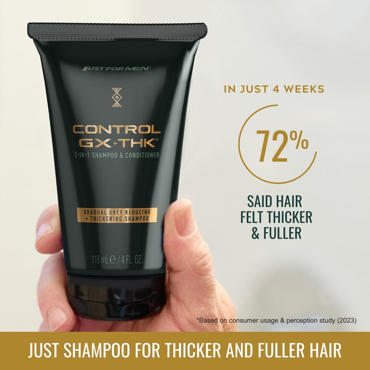 Just for Men Control GX + THK Thickening Shampoo and Conditioner with Grey Reduction, Shampoo for Thinning Hair with Alpha Keratin, Thickens Hair Up Beauty and Personal Care Just for Men