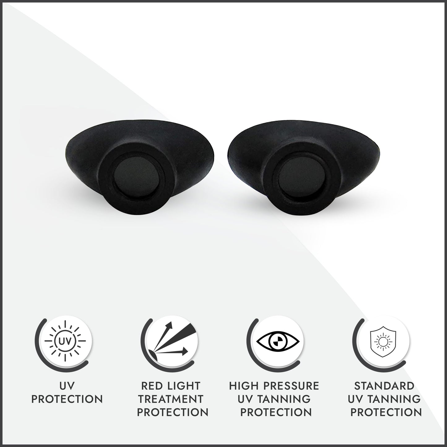Super Sunnies Slim Flex Strapless UV Eye Protection, FDA Compliant, Individual Tanning Goggles Eyeshields (Black) Beauty & Personal Care Super Sunnies