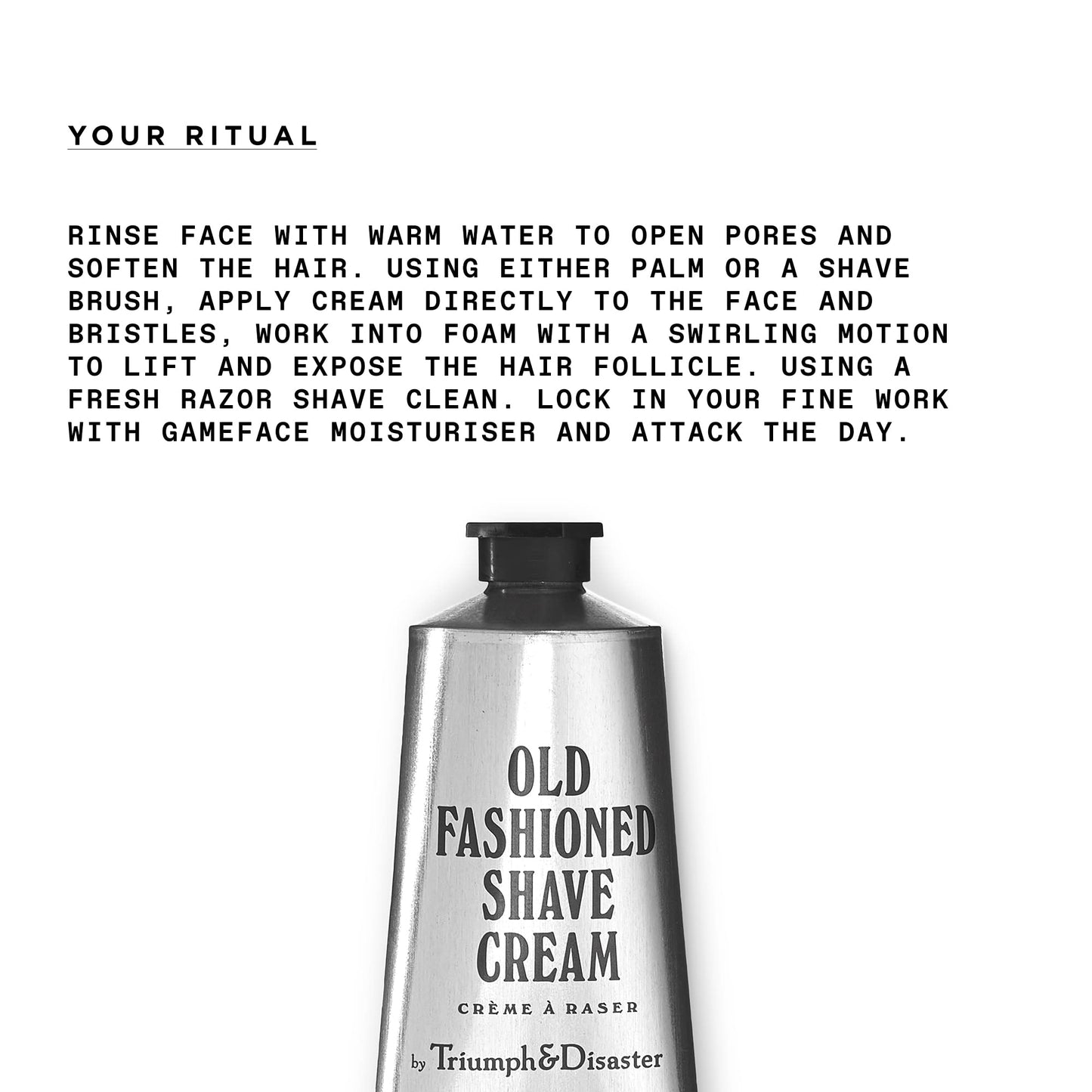 TRIUMPH & DISASTER - Old Fashioned Shave Cream Tube - Shaving Lotion for Sensitive Skin - Alcohol Free, 3.04 fl oz (90+ shaves) Beauty and Personal Care TRIUMPH & DISASTER