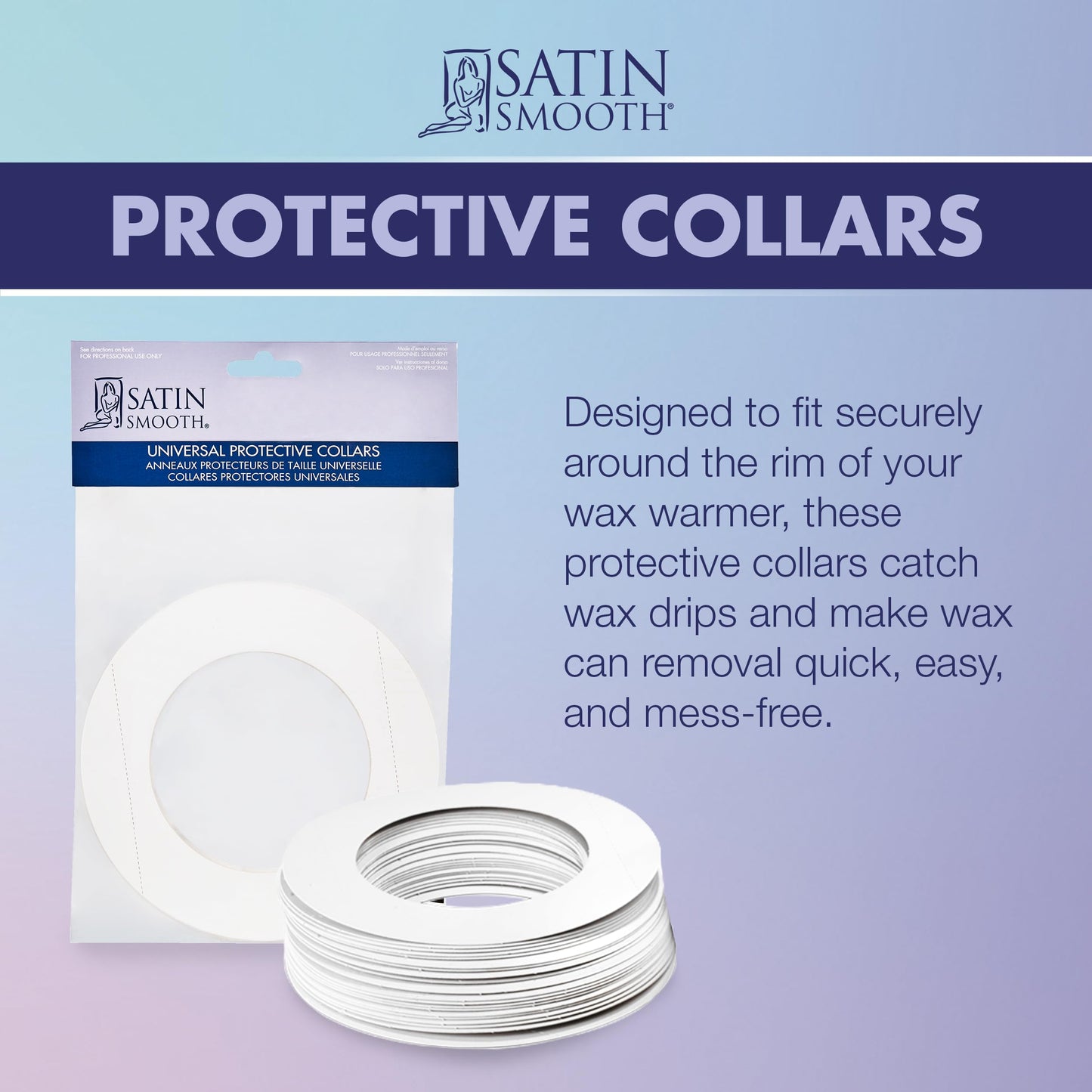 Satin Smooth Universal Wax Warmer Collars - Disposable Protective Rings for Wax Pots, 20 Count Beauty and Personal Care SATIN SMOOTH