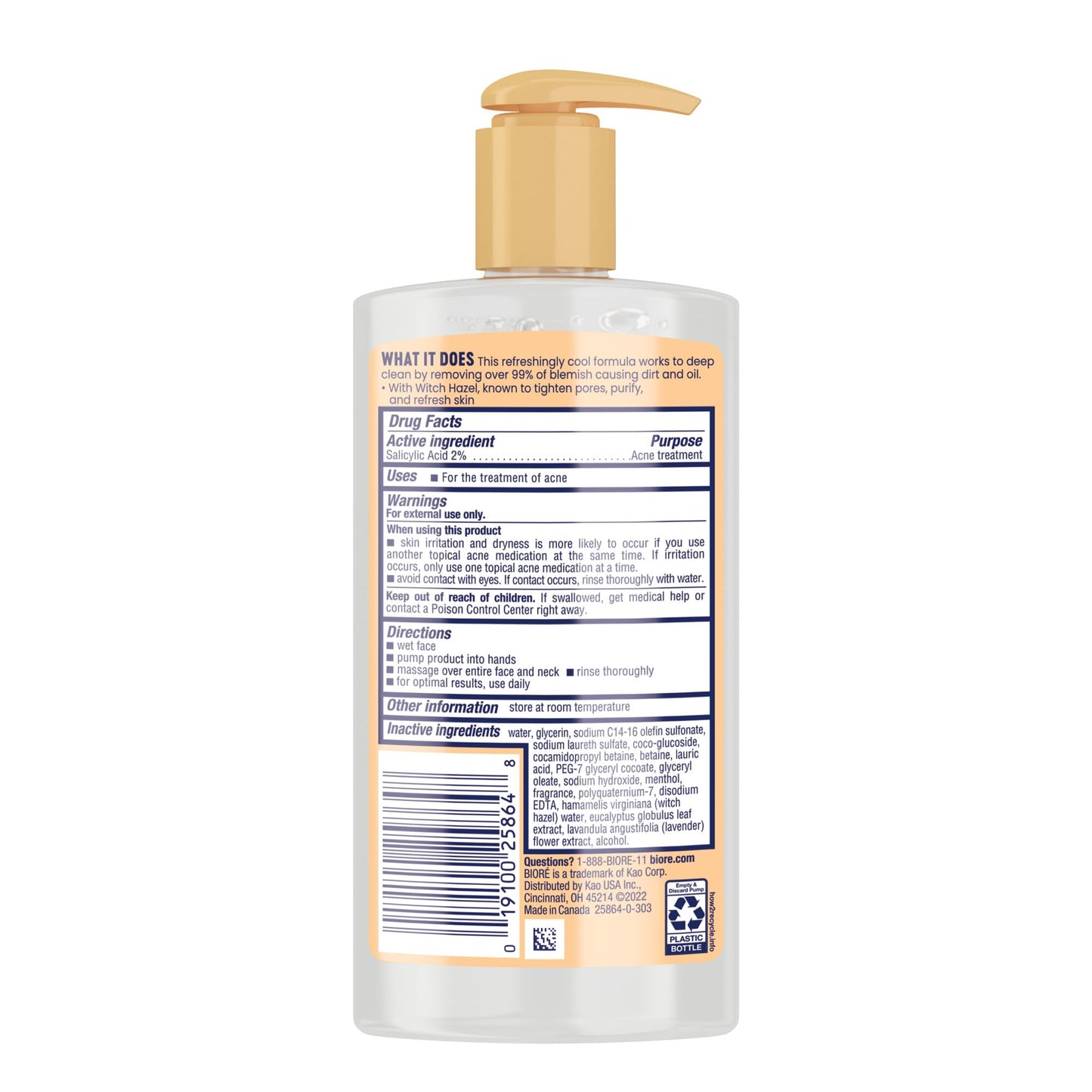 Biore Clear & Breathable Cooling Cleanser with Witch Hazel, Acne Treatment for Face, Face Scrub for Oily Skin, Salicylic Acid Cleanser, 6.77 Oz Beauty & Personal Care Bioré