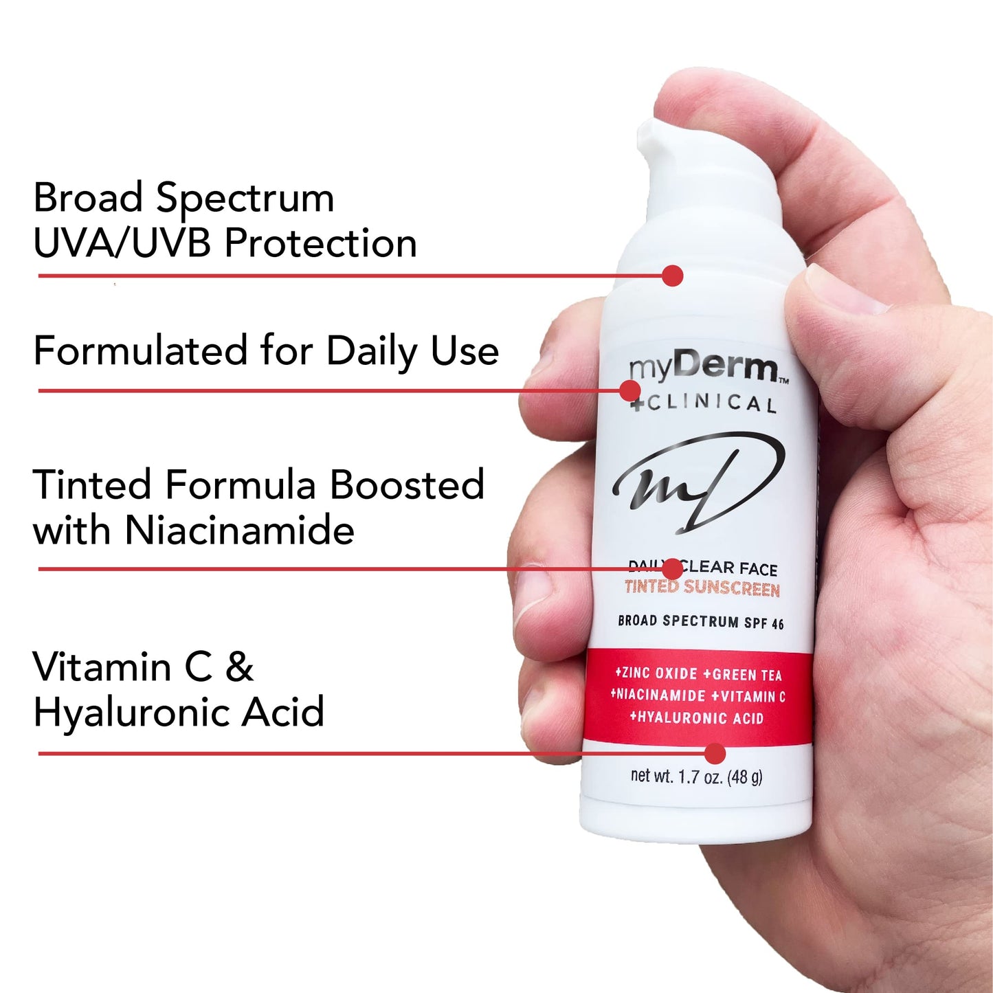 Myderm - Twin Pack Clinical SPF 46 Tinted Zinc Sunscreen Lotion Beauty & Personal Care Myderm
