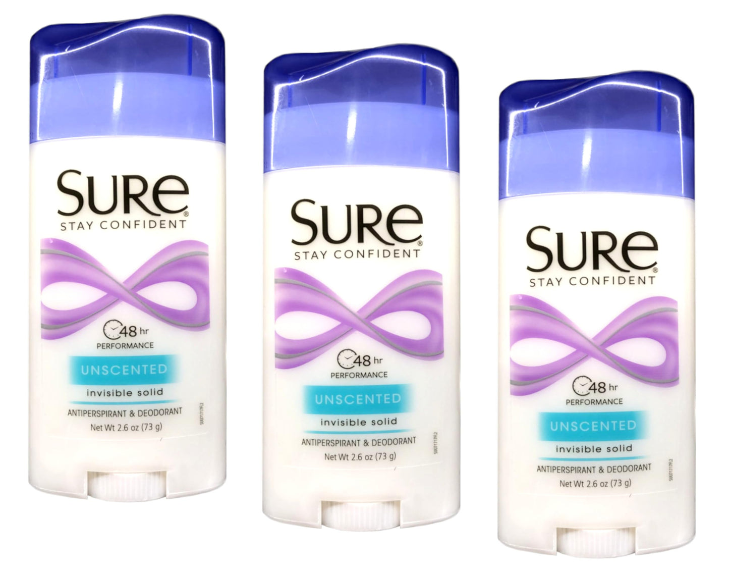 Sure Deodorant 2.6oz Invisible Solid Unscented (Pack of 3) Beauty and Personal Care Sure