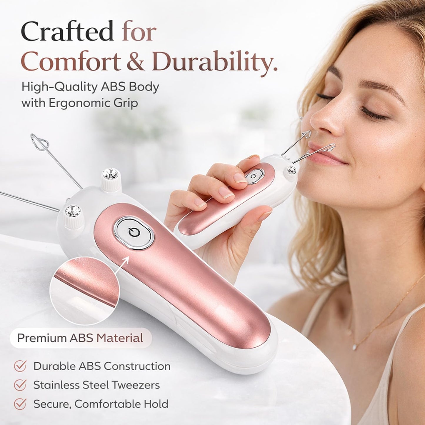 Electric Body Hair Removal,Thread Hair Removal Defeatherer Cotton Thread Epilator,Rechargeable for Epilators Threading-Epilator Epilator for Lady Beauty and Personal Care TARSHYRY