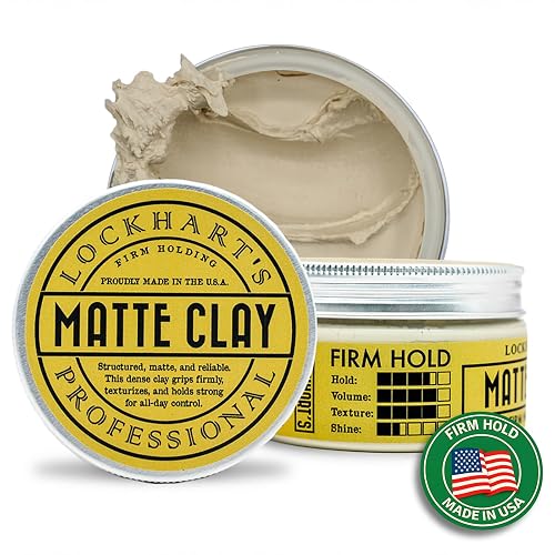 Lockhart’s Premium Matte Clay - Styling Hair Paste For Men - Natural Matte Finish - Handcrafted Styling Clay for Textured Looks (3.4oz) Beauty & Personal Care Lockhart's Authentic Grooming Co. LLC