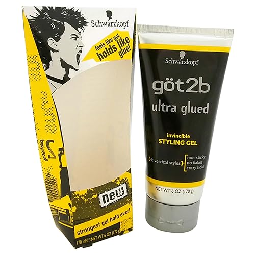 Got2b Ultra Glued Invincible Styling Hair Gel, 6 Ounces (Pack of 2) Beauty & Personal Care Got2B