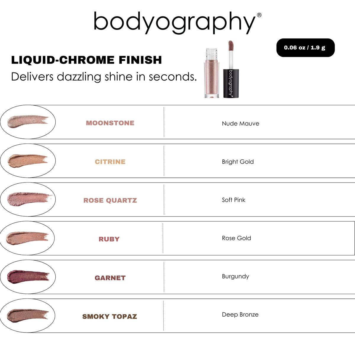 Crystal Glide Liquid Eyeshadow - Ruby by Bodyography for Women - 0.067 oz Eye Shadow Beauty & Personal Care Bodyography