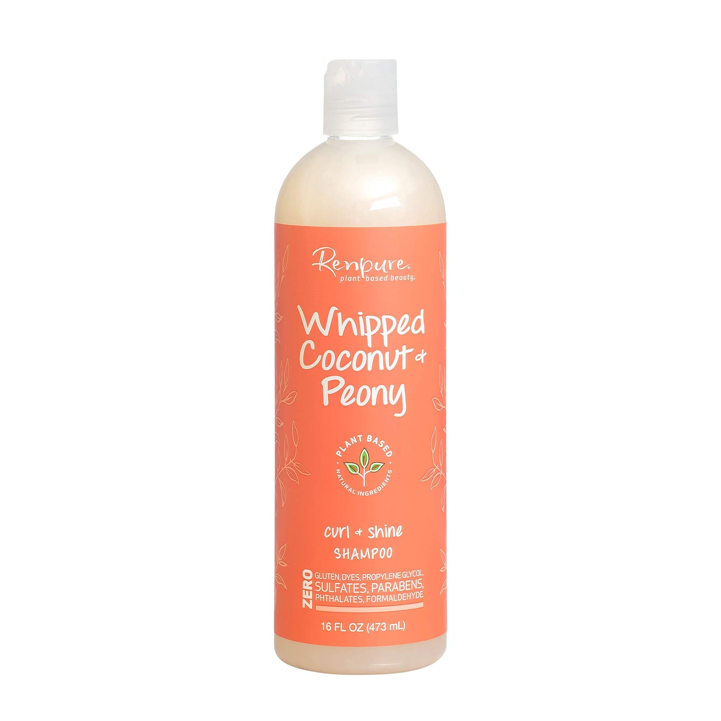 RENPURE Plant-Based Beauty Whipped Coconut & Peony Curl + Shine Shampoo, 16 Fluid Ounce Beauty & Personal Care RENPURE