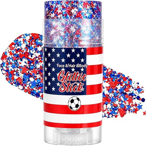 Red, White & Blue Body & Hair Sparkle, 4th of July Outfits and 250th Anniversary Accessories, Waterproof Sparkling Face Hair Glitter for Independence Beauty & Personal Care GIRLDREN