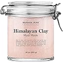 Majestic Pure Himalayan Clay Mud Mask for Face and Body Exfoliating and Facial Acne Fighting Mask - Reduces Appearance of Pores, 10 oz Beauty & Personal Care Majestic Pure