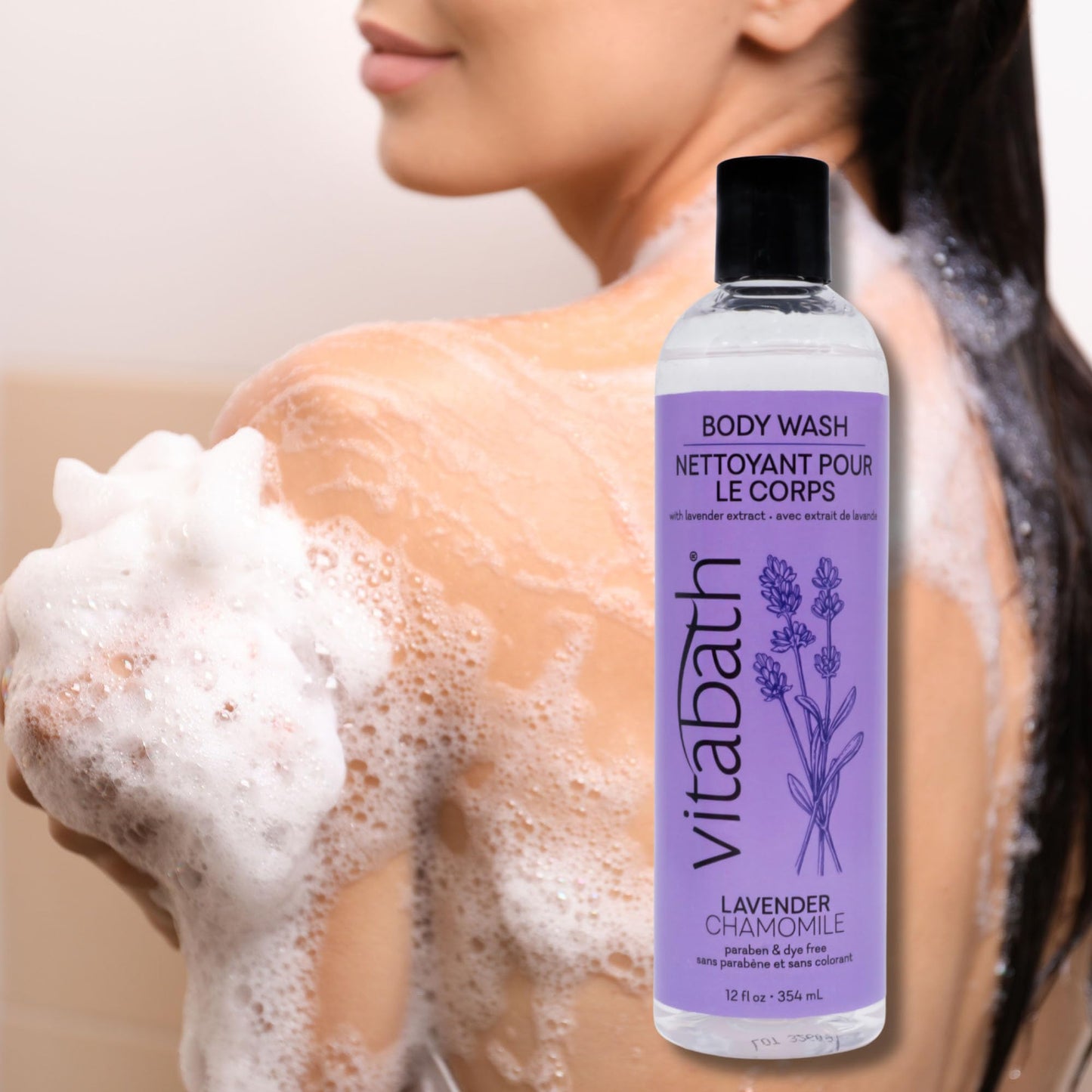 Vitabath Lavender & Chamomile Body Wash Moisturizing Bath & Shower Cleanser & Skincare Radiant Detox & Restore Nourishing Body Polish - Cruelty-Free Beauty & Personal Care Vitabath