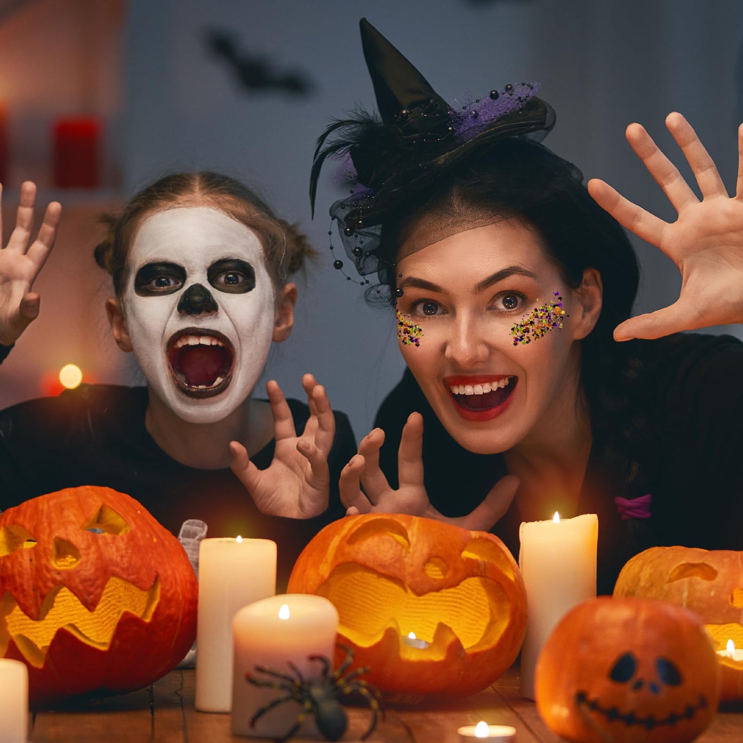 Halloween Glitter Gel for Body, Face, Hair and Lip, Color Changing Glitter Gel Under Light (Halloween) Beauty & Personal Care CiikDux
