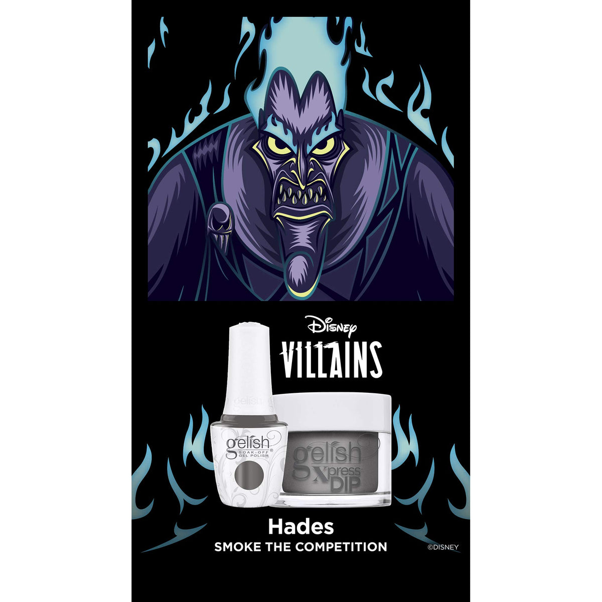Gelish Xpress Dip "Smoke The Competition" Disney Villains Collection, 1.5 oz. - Gray Creme