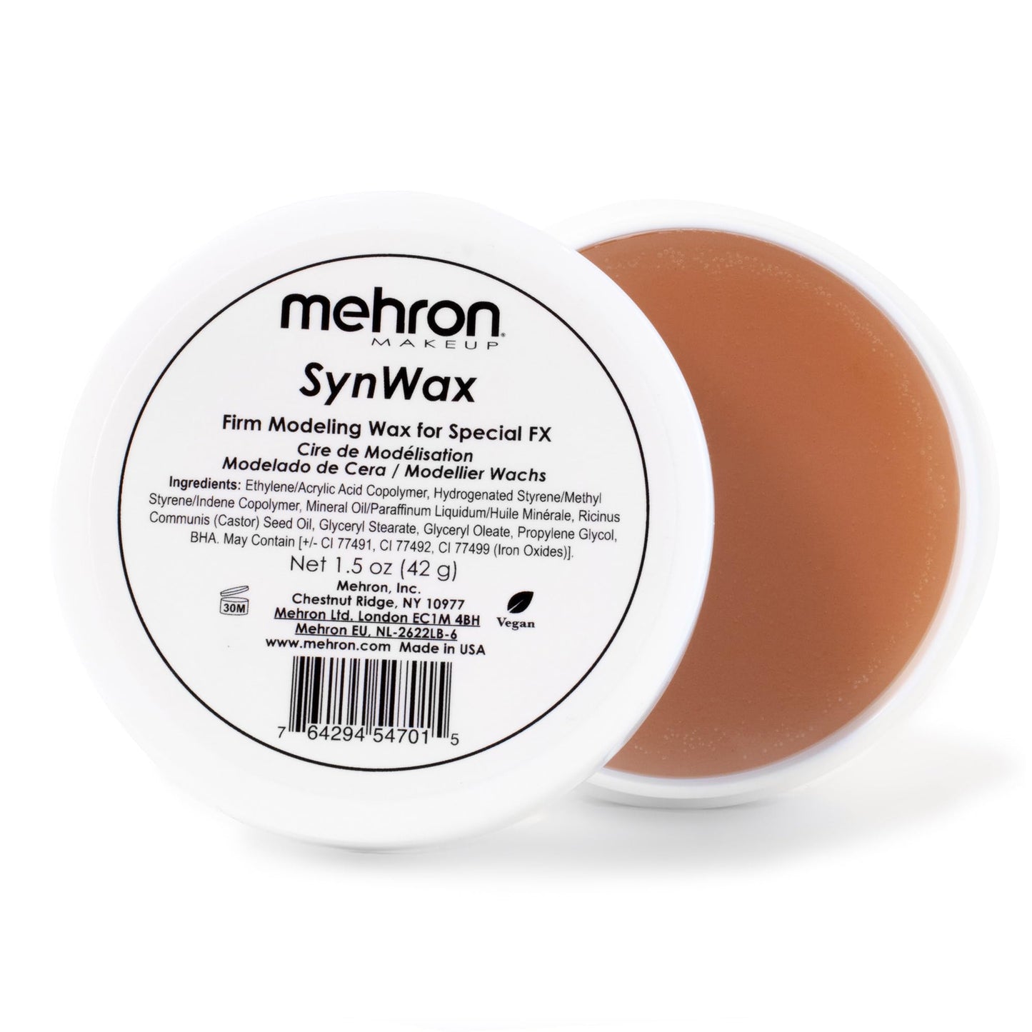 Mehron Makeup SynWax | Firm Modeling Wax for Special FX | Scar Wax SFX Makeup For Fake Scars, Fake Wounds, & Halloween Effects 1.5 oz (42 g) Beauty & Personal Care Mehron