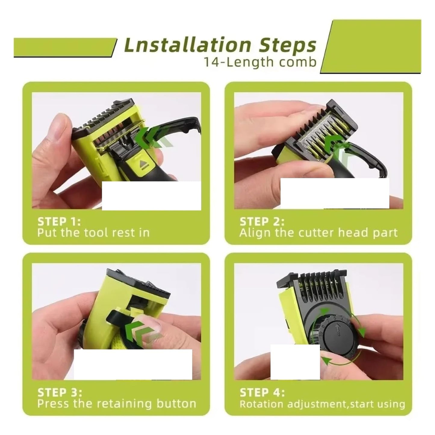 14-in-1 Adjustable Guard Guide Comb Single Blade. Compatible for Models QP2520, QP2630, QP2724, QP2834. Electric Shaver Replacement Kit. Beauty and Personal Care JUQZJGGJF