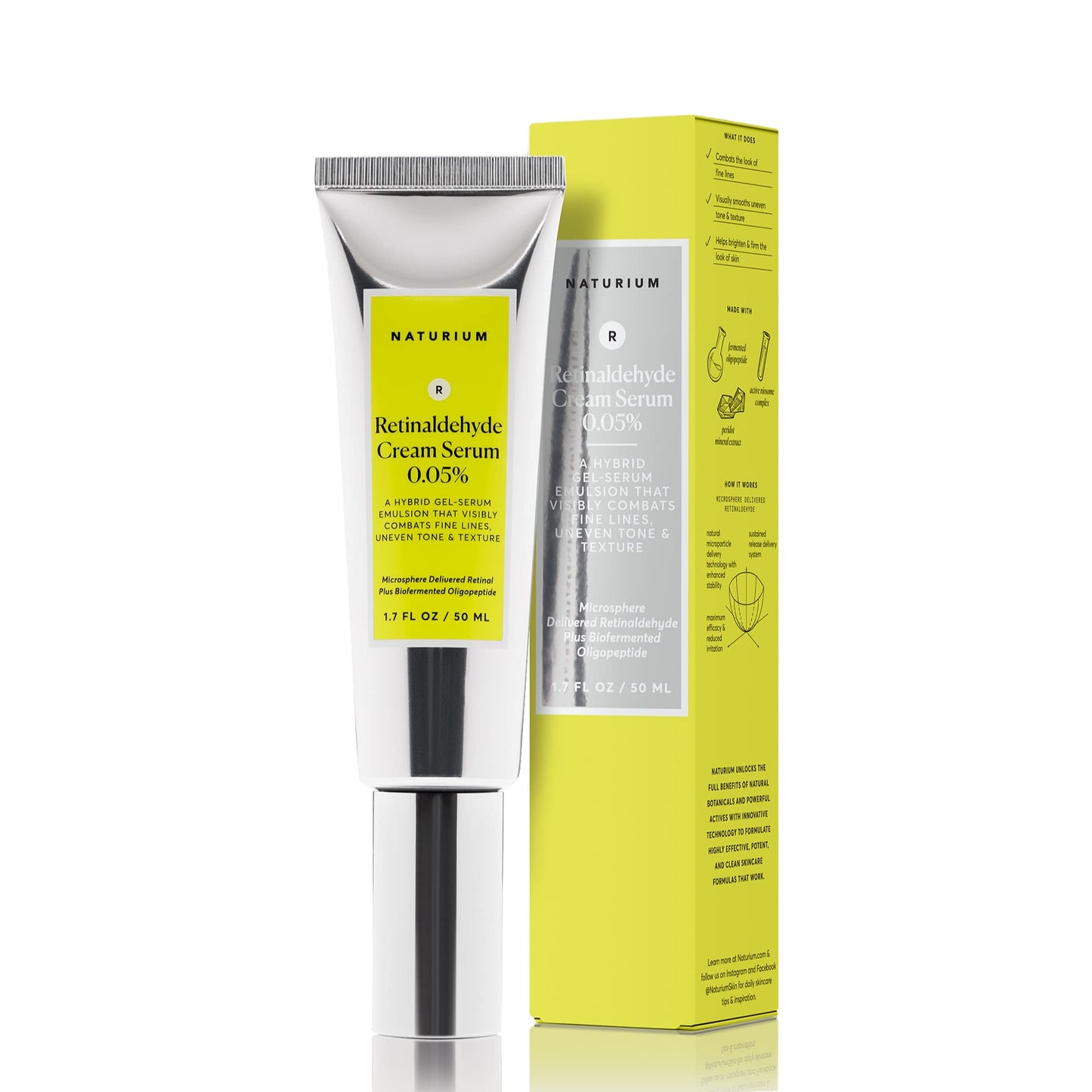 Naturium Retinaldehyde Cream Serum 0.05%, Advanced Anti-Aging & Smoothing Face & Skin Care, 1.7 oz Beauty & Personal Care Naturium