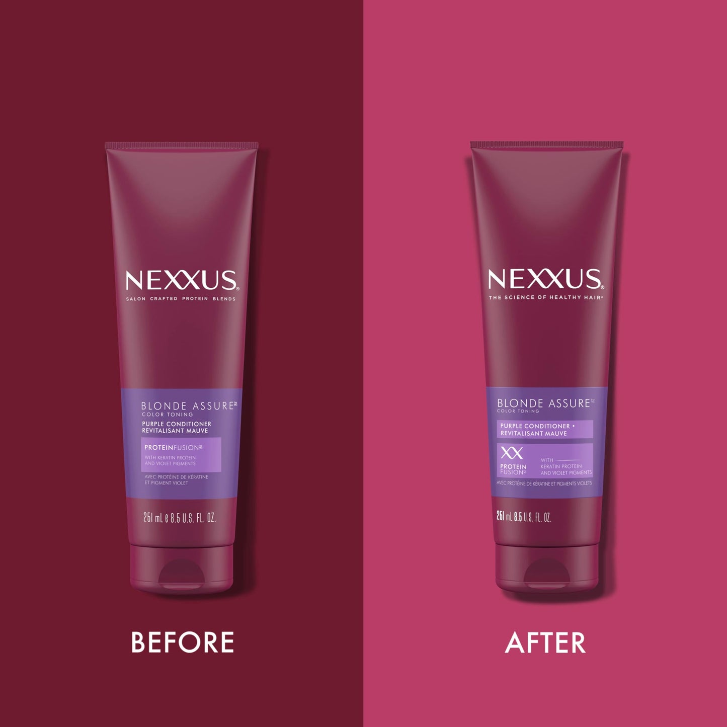 Nexxus Hair Color Blonde Assure Purple Conditioner, Keratin, For Blonde and Bleached Hair, Color 8.5 oz Beauty & Personal Care Nexxus