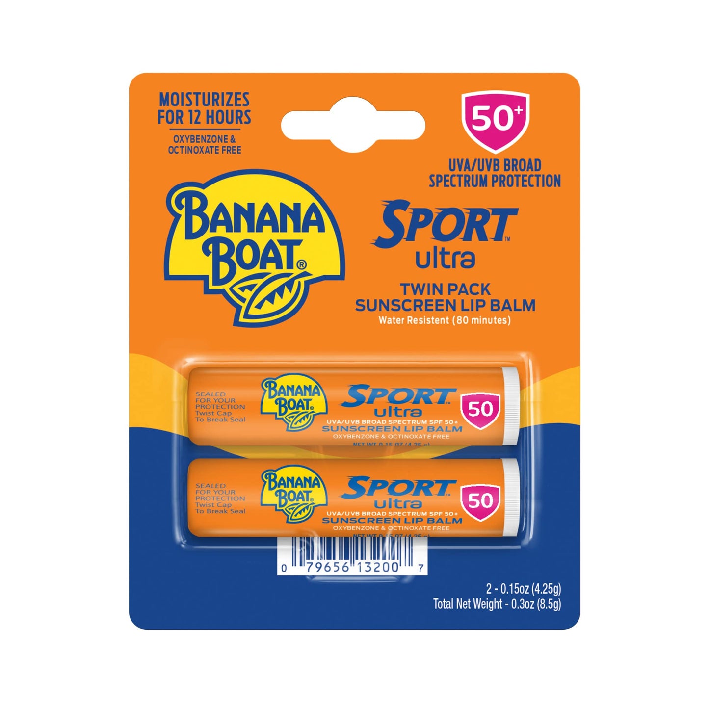 Banana Boat Sport Ultra SPF 50 Lip Sunscreen Twin Pack SPF Lip Balm Pack, Banana Boat Lip Balm SPF 50, Oxybenzone Free Sunscreen, Lip Sunblock, Travel Beauty & Personal Care Banana Boat