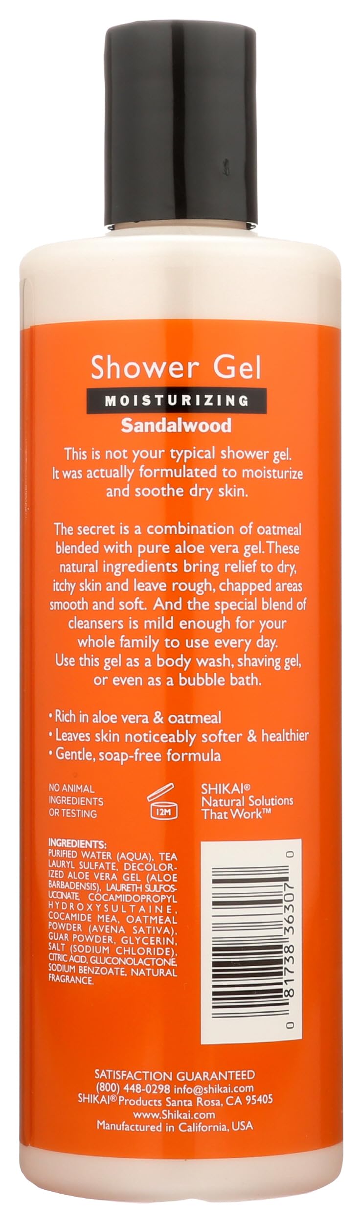 ShiKai Moisturizing Shower Body Gel, Sandalwood - 12 Oz Beauty & Personal Care ShiKai
