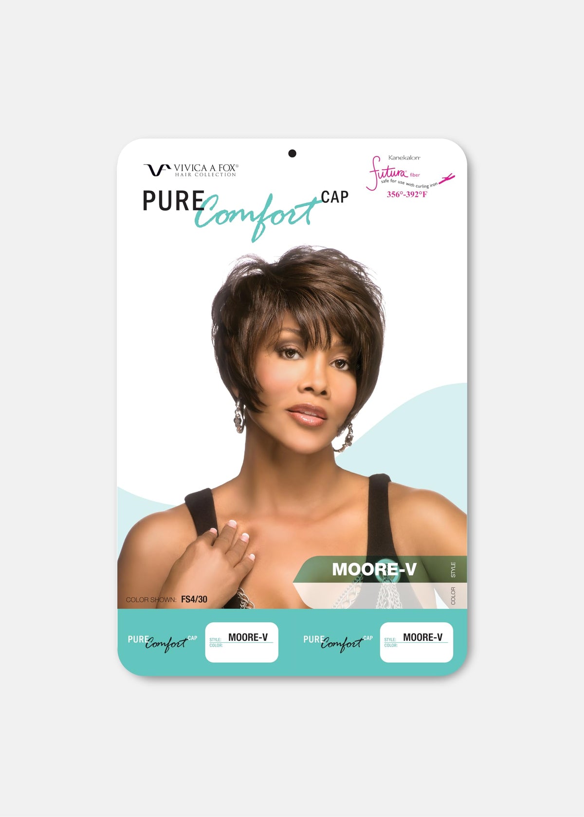 Vivica A. Fox Hair Collection, Moore-V, Pure Comfort Cap, Pixie Style Wig (P4/27/30)
