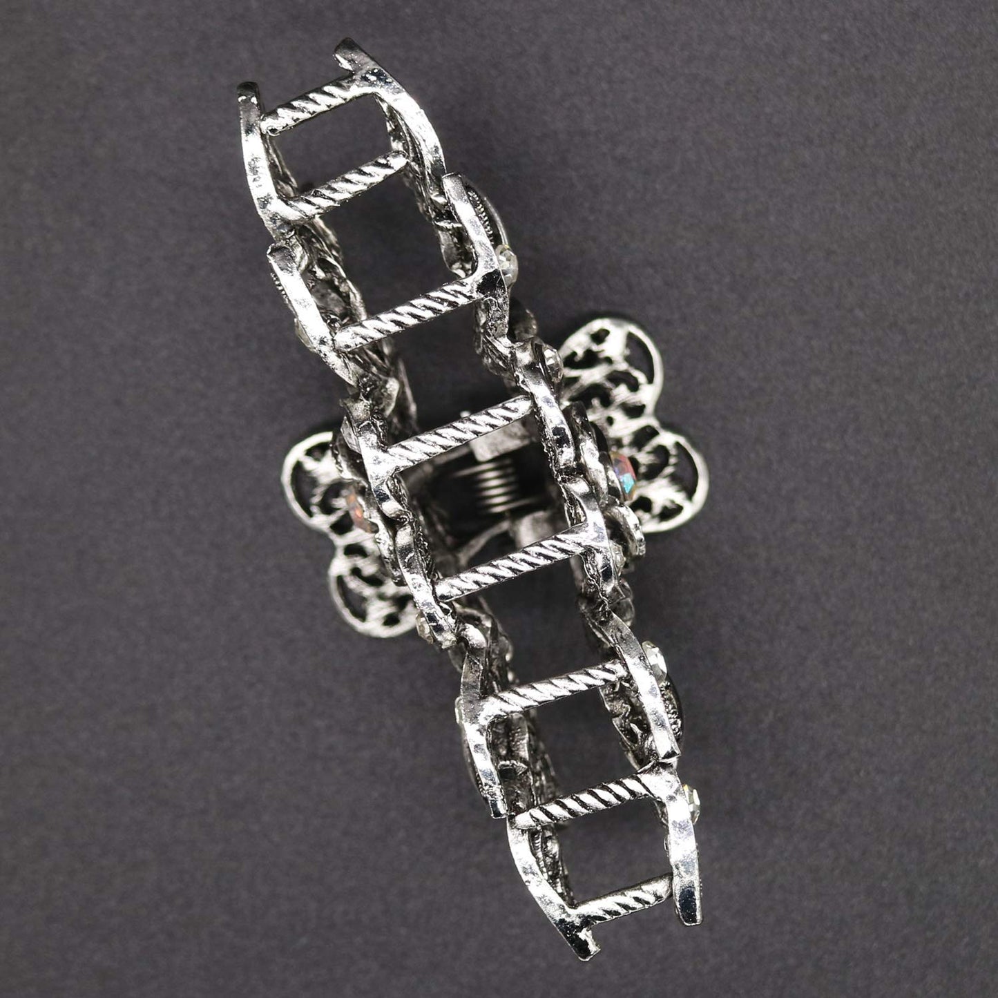 2 Pcs Women Retro Chic Rhinestone Alloy Fancy Hair Claw Jaw Clips Pins -Vintage Flowers Hair Catch Updo Grip Hair Accessories for Thick Hair Beauty & Personal Care Kukiwhy