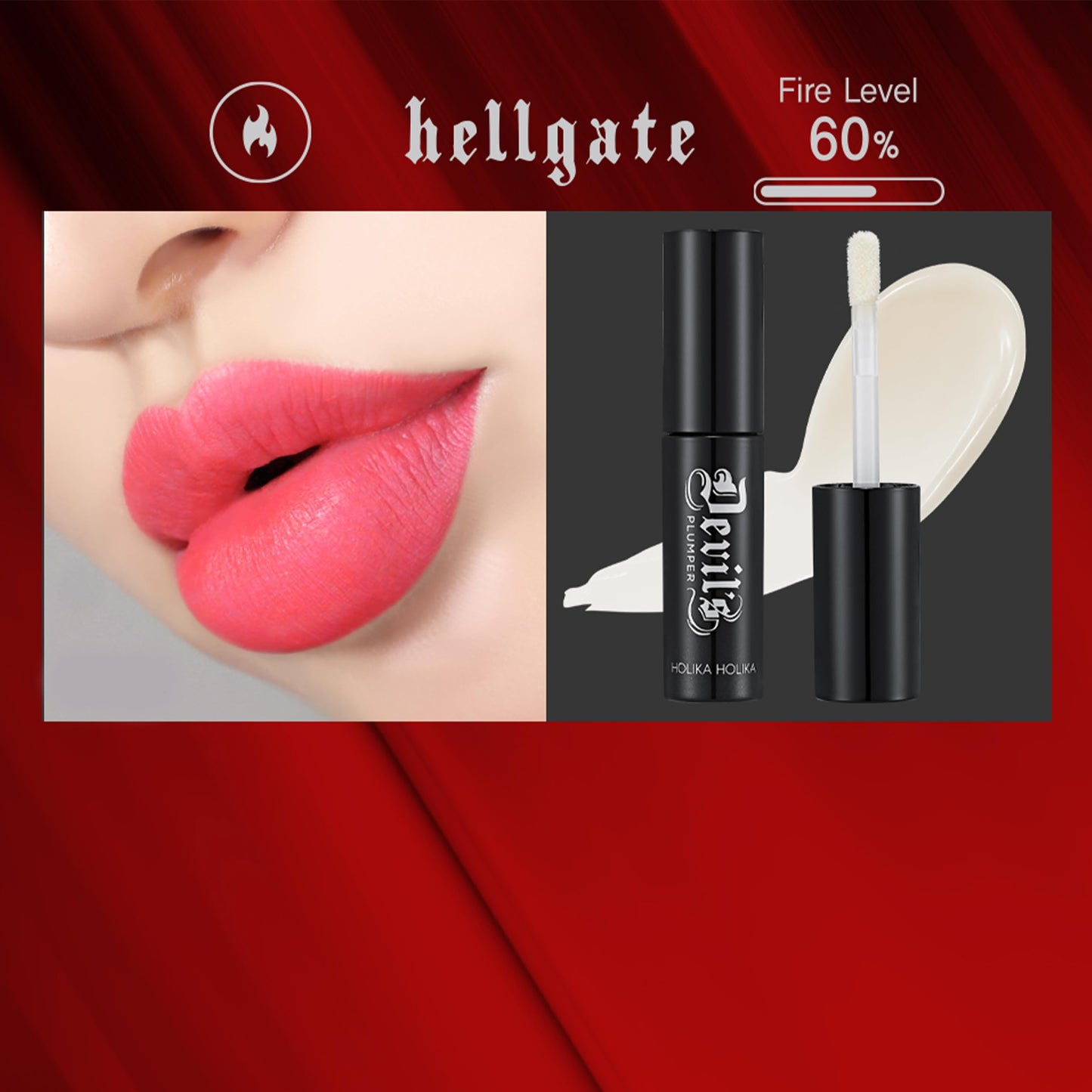 HOLIKA HOLIKA Devil's Real Lip Plumper for glowy shiny flamboyant voluminous lips Beauty and Personal Care HOLIKA HOLIKA
