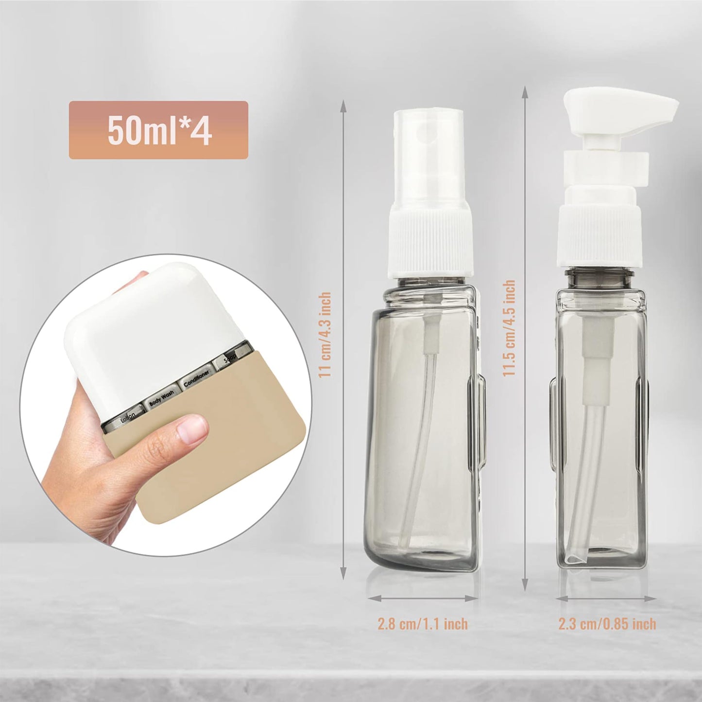 Bpluma Travel Bottles, Leak Proof Containers For Toiletries TSA Approved Airplane Accessories Kits For Liquid With Labels Beauty & Personal Care Bpluma