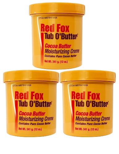 Red Fox Tub O'Butter Cocoa Butter, Moisturizing Creme, 10.5 oz (Pack of 3) Beauty & Personal Care Red Fox