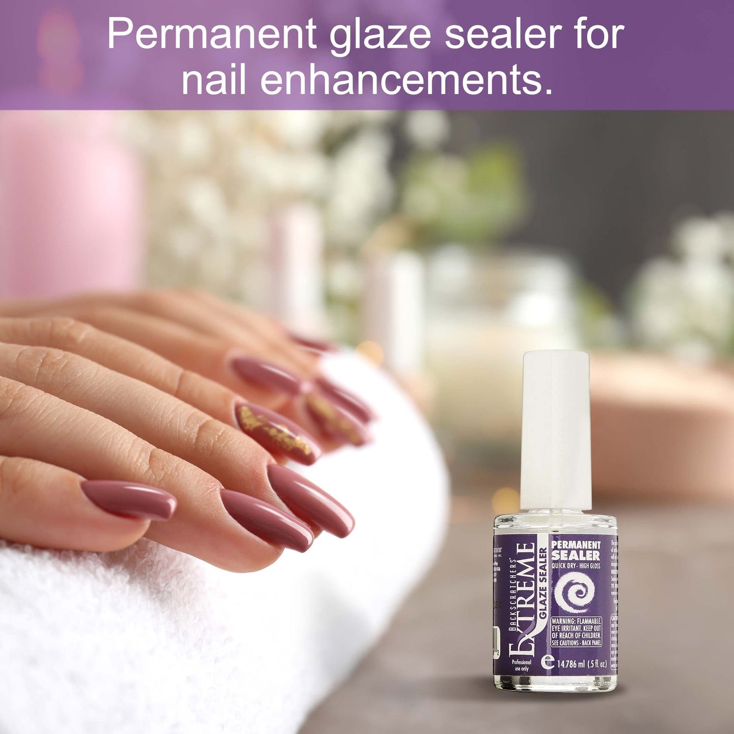 Backscratchers Extreme Permanent Glaze Sealer - Clear Permanent Top Coat - Long Lasting - High Gloss and Quick Dry Beauty & Personal Care BACKSCRATCHERS