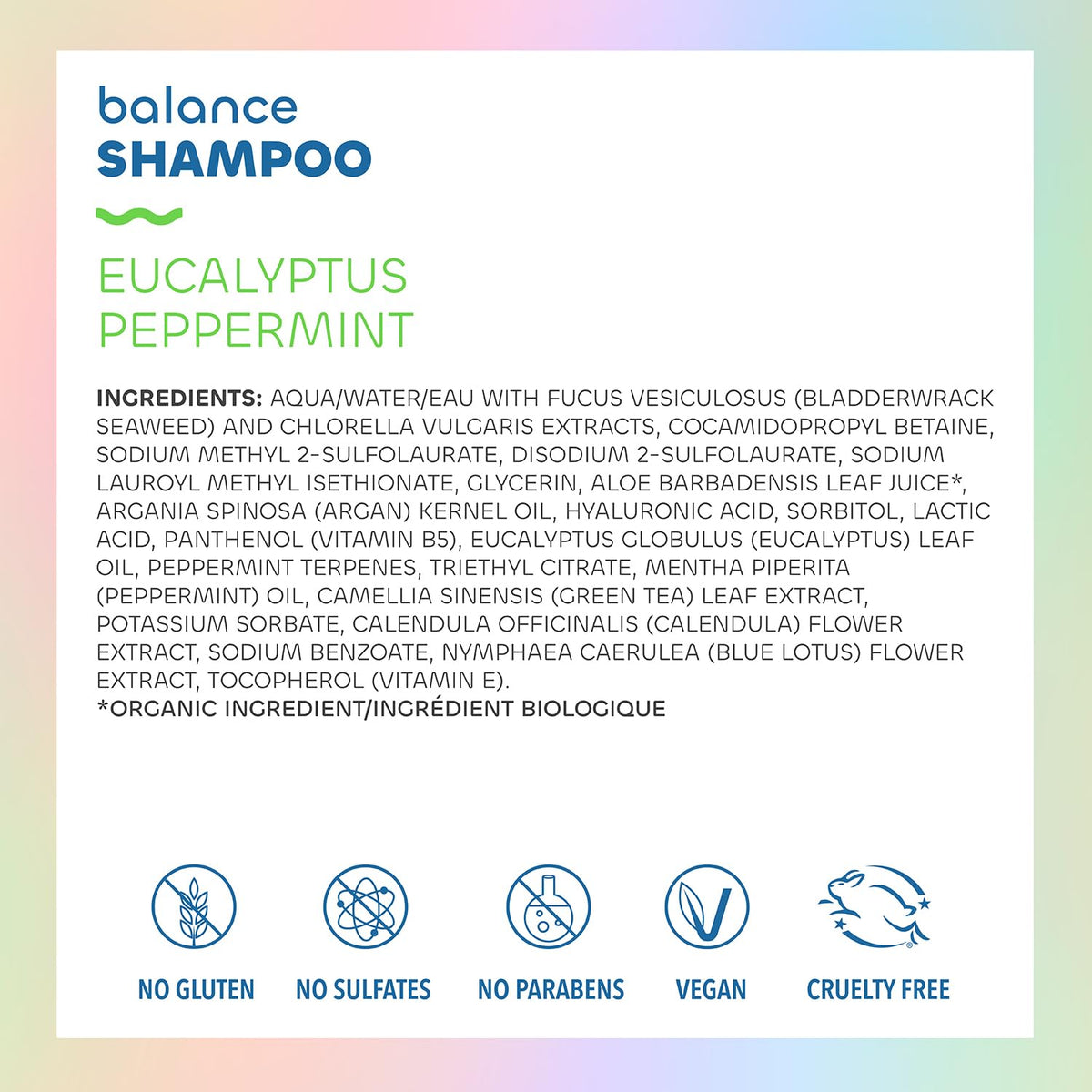 Seaweed Bath Co. Balance Shampoo, Eucalyptus Peppermint Scent, 12 Ounce, Sustainably Harvested Seaweed, Pro Vitamin B5, For Normal to Oily Hair Beauty & Personal Care The Seaweed Bath Co.