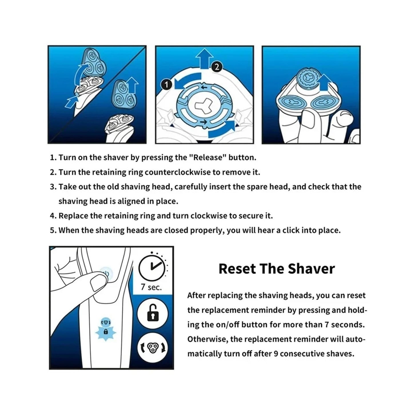 SH71 Shaver Replacement Heads? Compatible For Philips? Electric Shaver Series S7000 S7732 S7735 S5000 Blade Head Beauty and Personal Care YHNNH