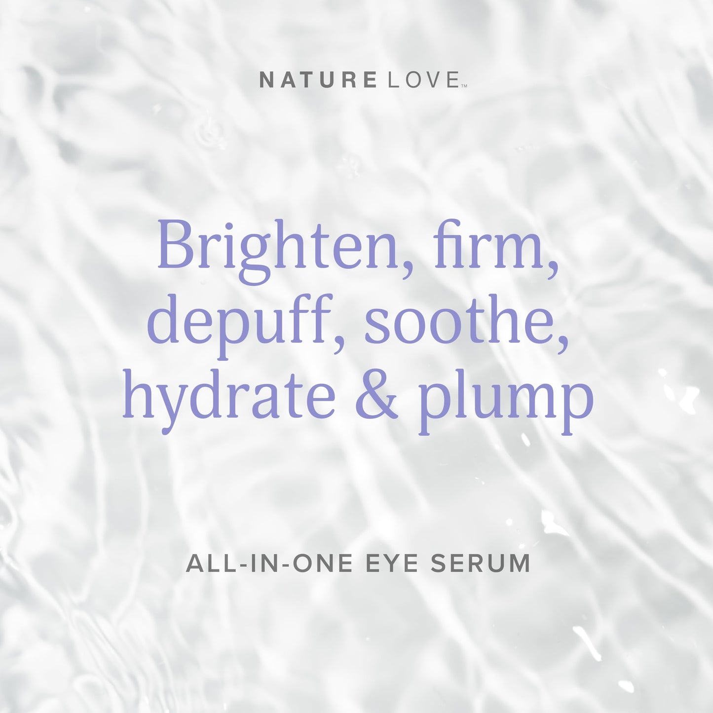 Nature Love All-in-One Eye Serum | Hyaluronic Acid, Vitamin C, Caffeine & Squalane | Brighten, Firm, Depuff, Soothe, Hydrate & Plump | Paraben Free Beauty & Personal Care Nature Love