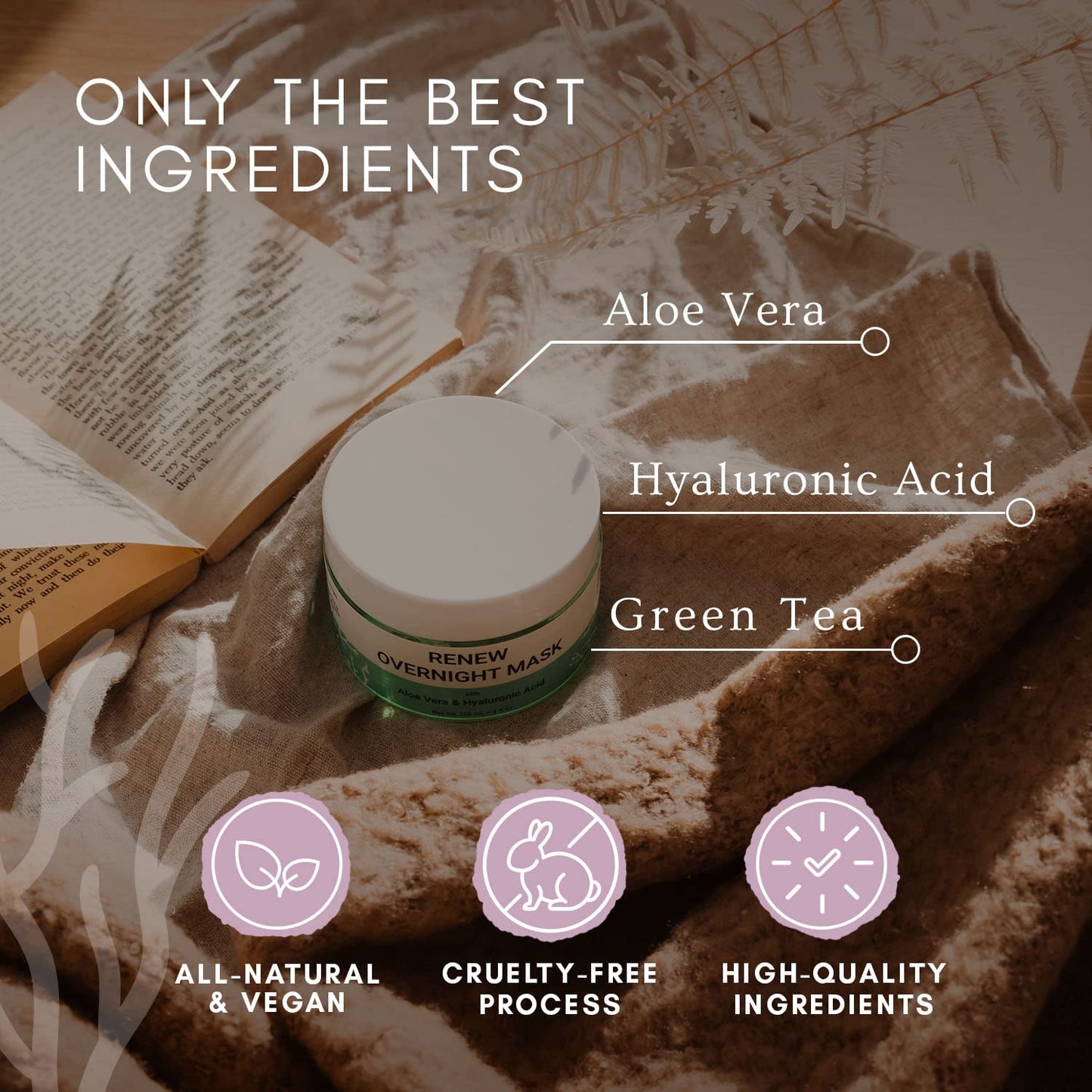 Doppeltree RENEW Overnight Face Mask with Aloe Vera Gel & Hyaluronic Acid, Anti Aging Hydrating Facial Mask for All Skin Types, Night Time Skin Care Beauty & Personal Care Doppeltree