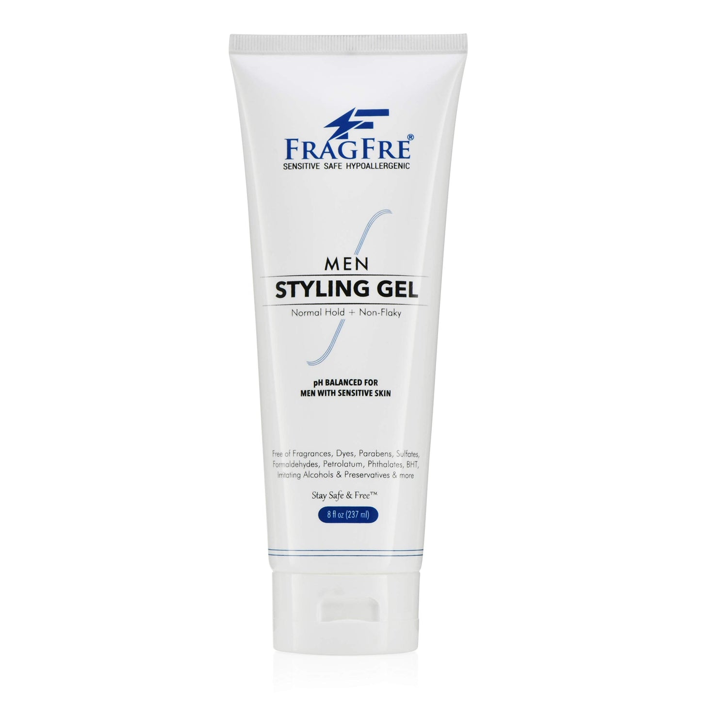 FRAGFRE Men Hair Styling Gel Fragrance Free 8 oz - pH Balanced for Men with Sensitive Skins - Not Too Firm or Too Light - Just Normal Hold for Normal Beauty & Personal Care FRAGFRE