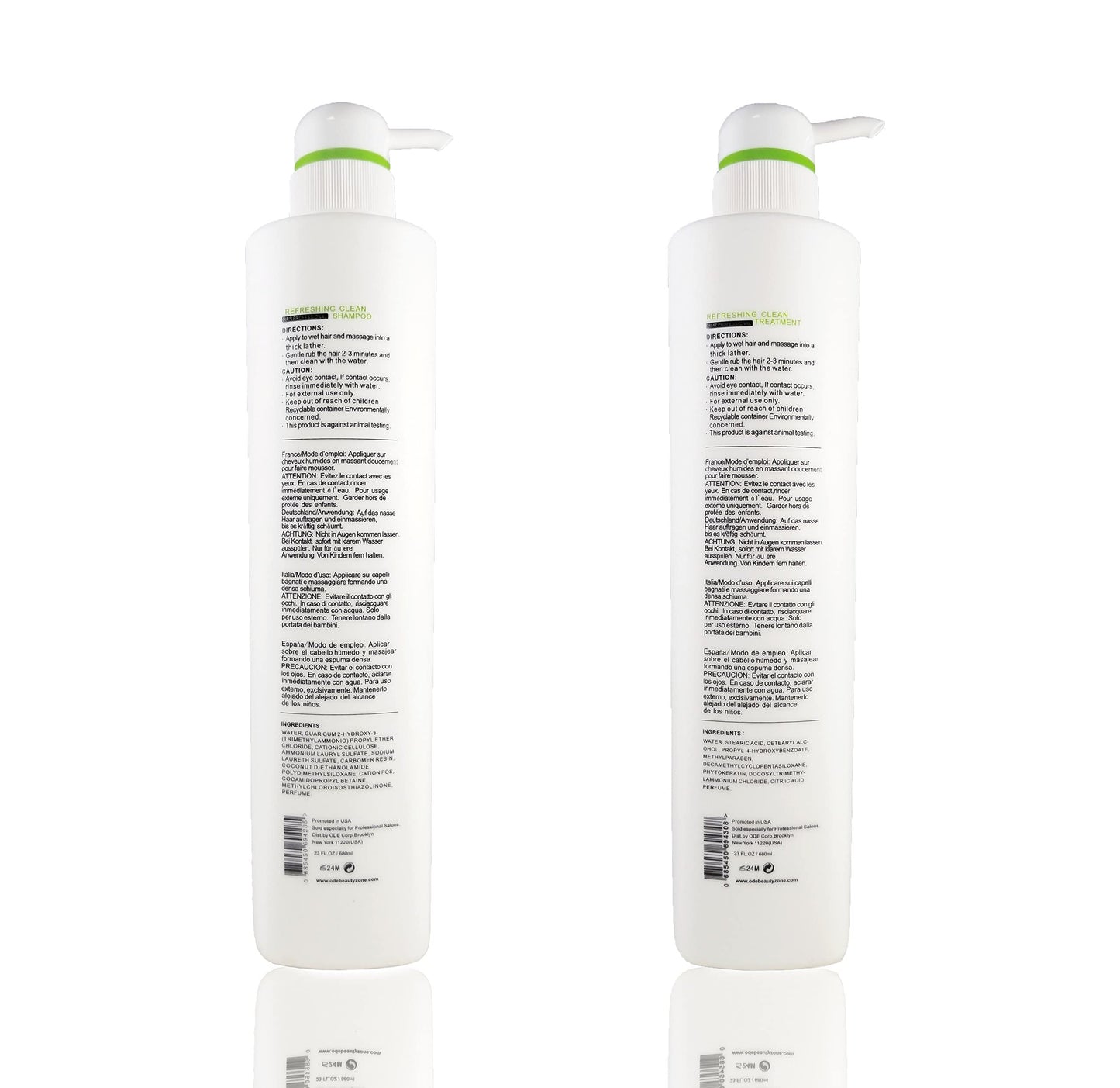 SOFIA EMP Keratin Refreshing Clean Shampoo and Treatment Conditioner, For Oily Scalp and Hair Suitable for all hair types, 680ml (Set of Shampoo Beauty & Personal Care SOFIA BY ODE