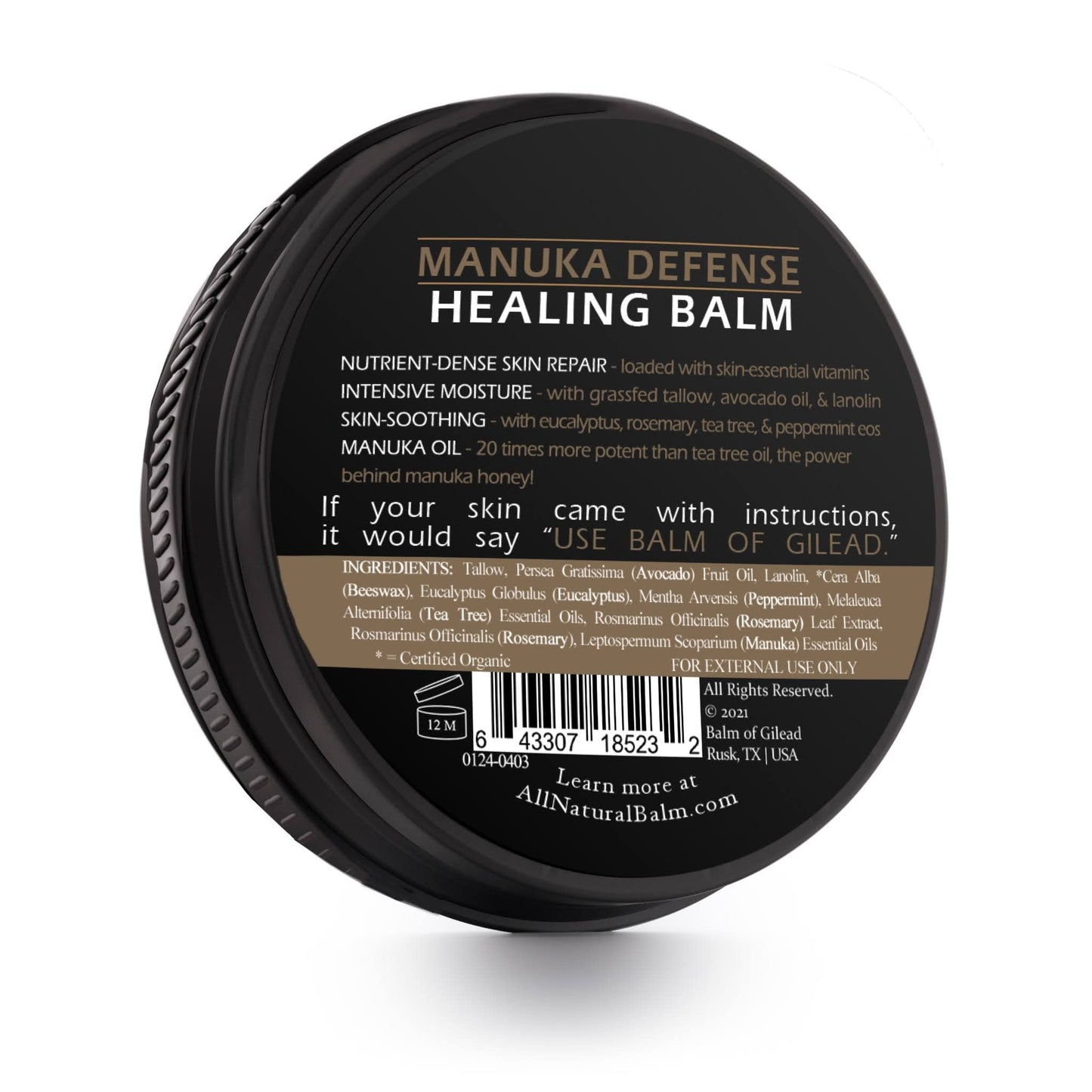 BALM OF GILEAD Tea Tree Balm - 2 fl oz Foot Cream with Tea Tree and Manuka Oil - Intensive Moisture for Itchy Feet, Eczema, Rashes & Dry Skin - Pure Beauty & Personal Care BALM OF GILEAD