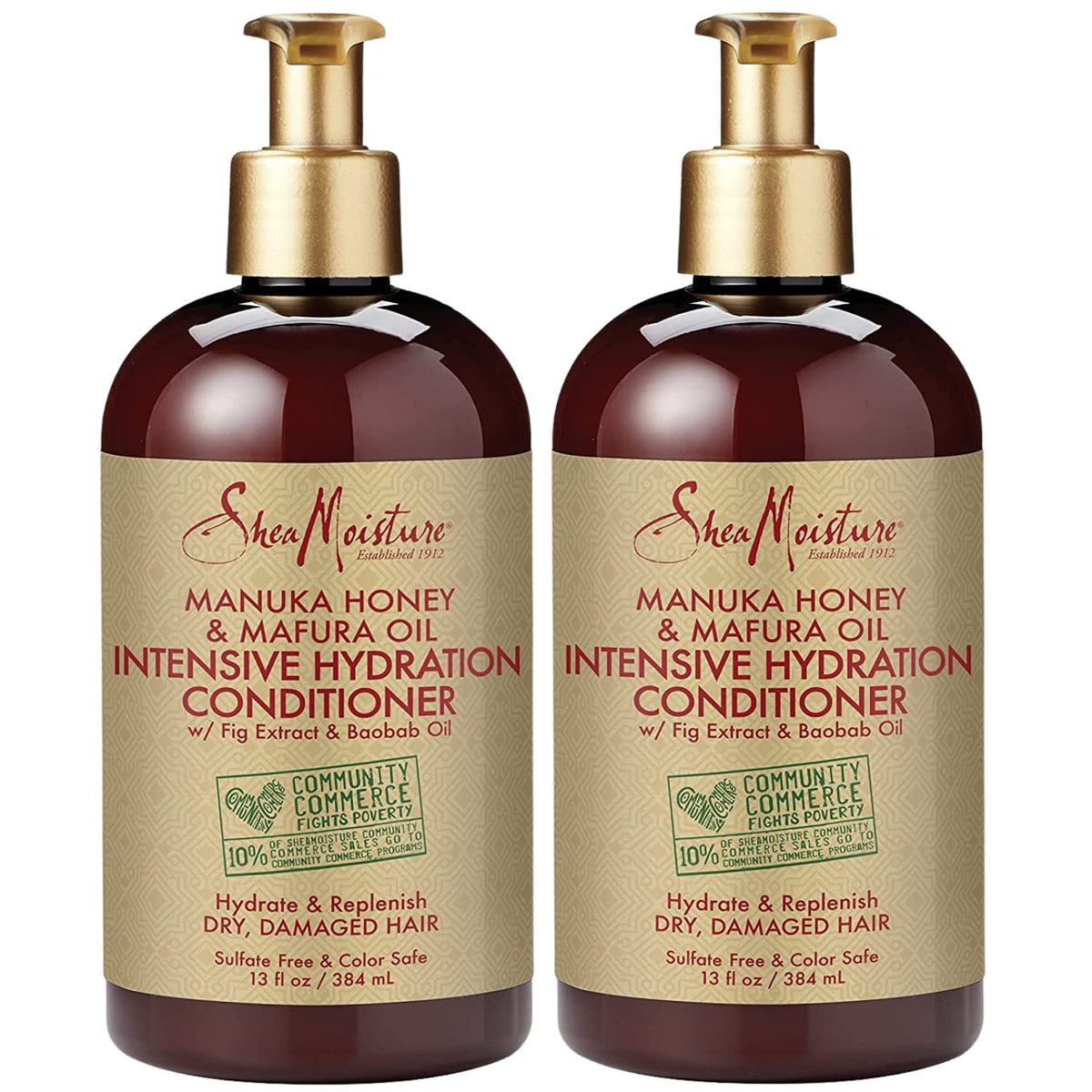Shea Moisture Conditioner, Sulfate-Free - Manuka Honey & Mafura Oil Intensive Hydration Conditioner for Dry, Damaged Hair Repair with Fig Extract and