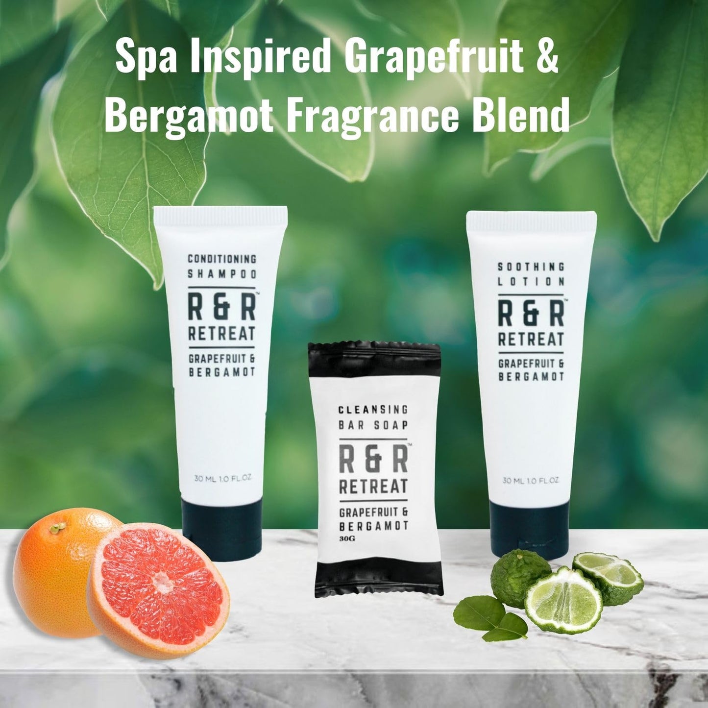 R&R Retreat Hotel Toiletry Sets - 30 Pre-Assembled 3-Piece Guest Amenities in Organza Bags - 2-in-1 Conditioning Shampoo, Body Lotion & Sachet-Wrapped Beauty and Personal Care Vacation Home Amenities