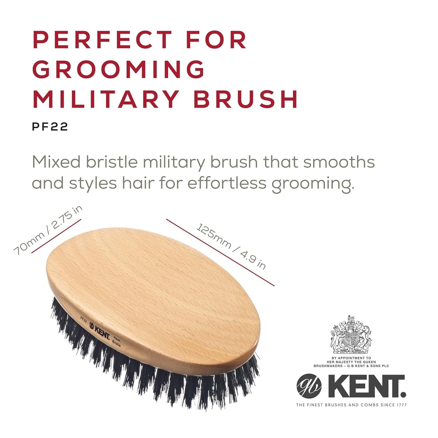 Kent Mens Beard Kit, 81T Extra Small Beard Mustache Comb, Fot All Fine Tooth Pocket Comb and PF22 Oval Palm Hair Brush. Beard and Mustache Grooming Beauty and Personal Care KENT