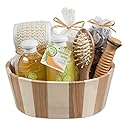 Wooden Massage & Reflexology Kit for Women at-Home Spa Kit for All-Over Body Relaxation & Rejuvenation with Fresh Cucumber Melon Aromatherapy Bath Beauty & Personal Care Freida and Joe