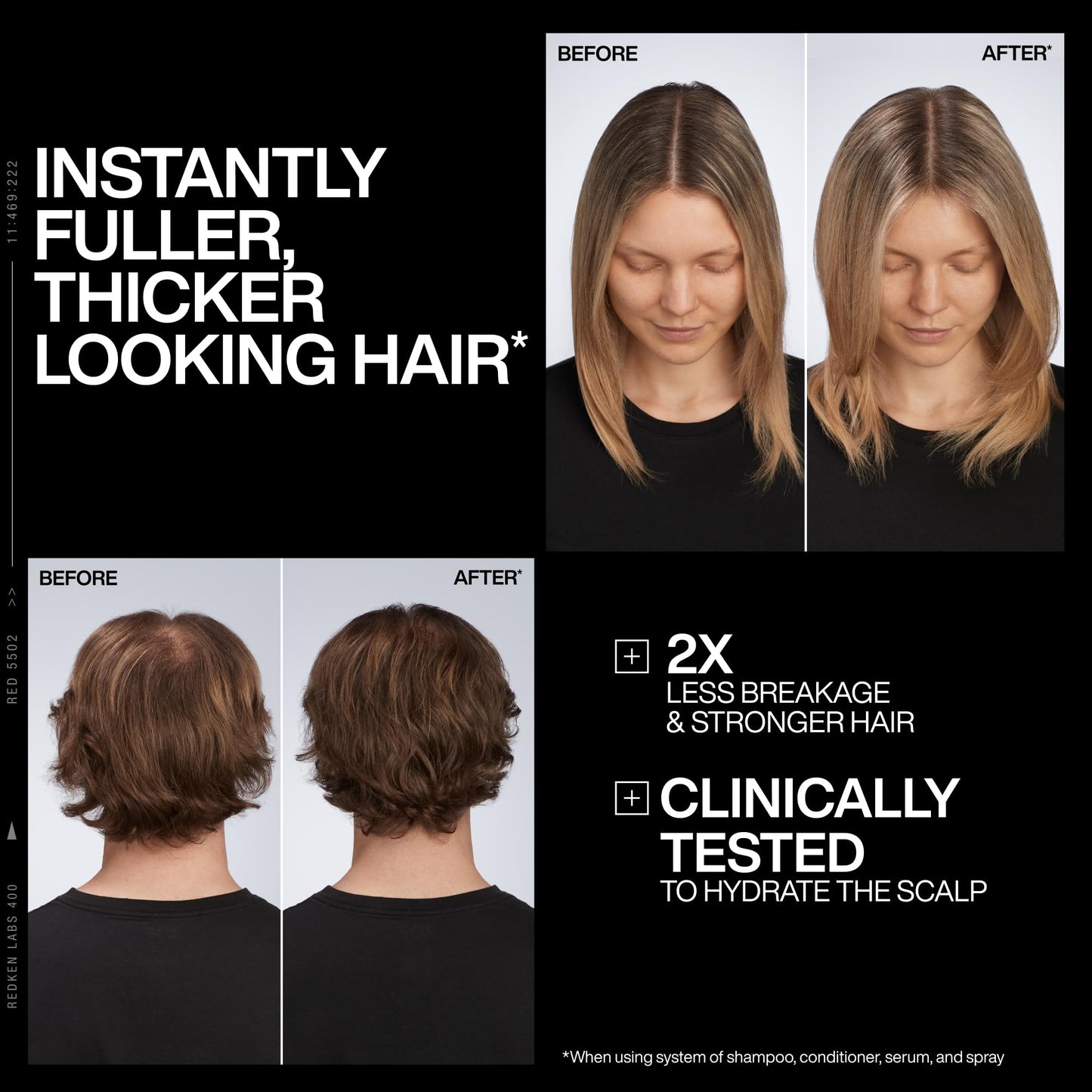 Redken Acidic Grow Full System Scalp and Hair Conditioner - Lightweight Conditioner for Thicker-Looking Hair and Hydrated Scalp, With Azelaic Acid Beauty & Personal Care Redken