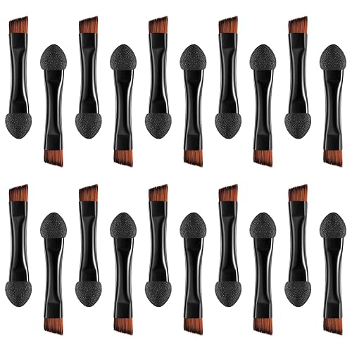 Lurrose Double Sided Eye Shadow Sponge Applicator Eye Brow Make Up Brush Portable Makeup Tool 20pcs (Black) Beauty & Personal Care Lurrose
