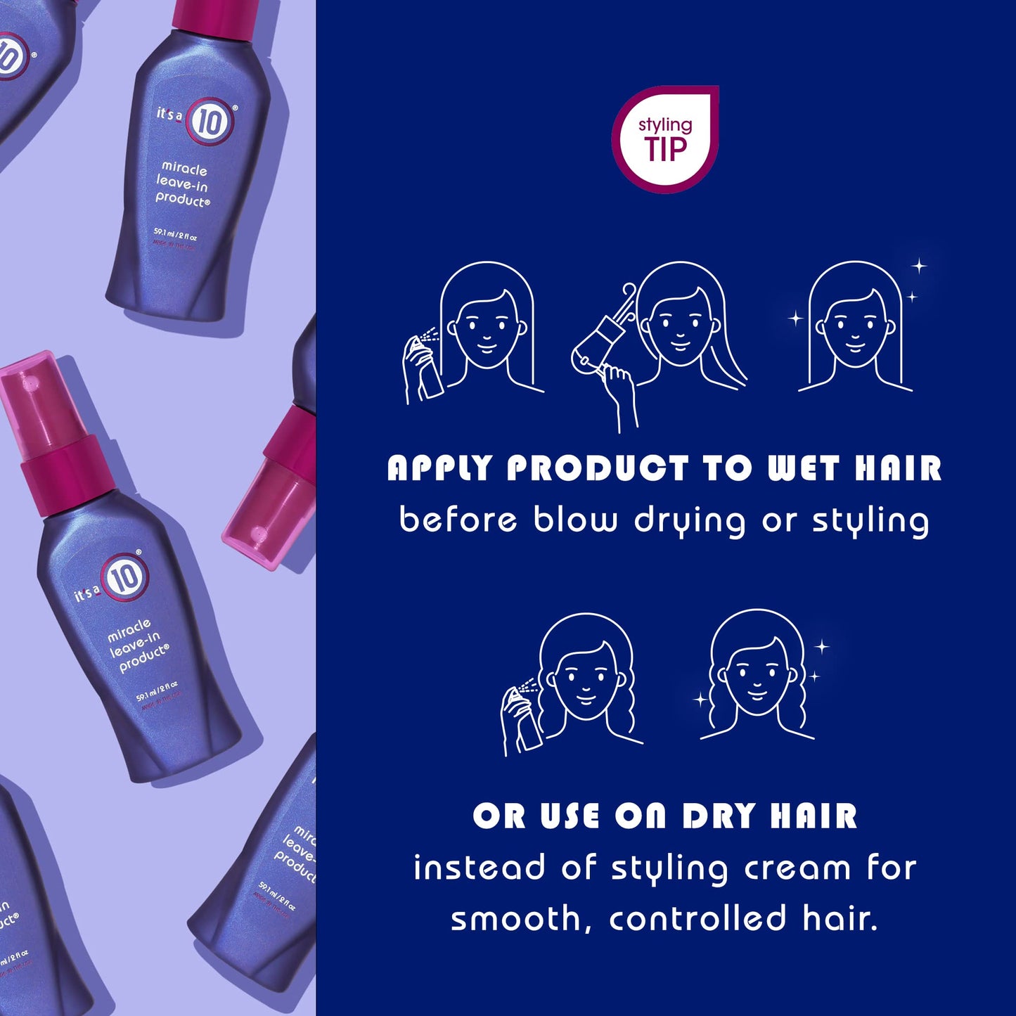 It's a 10 Haircare Miracle Leave-In Product, 2 fl. oz. (Pack of 2) Beauty & Personal Care It's a 10 Haircare