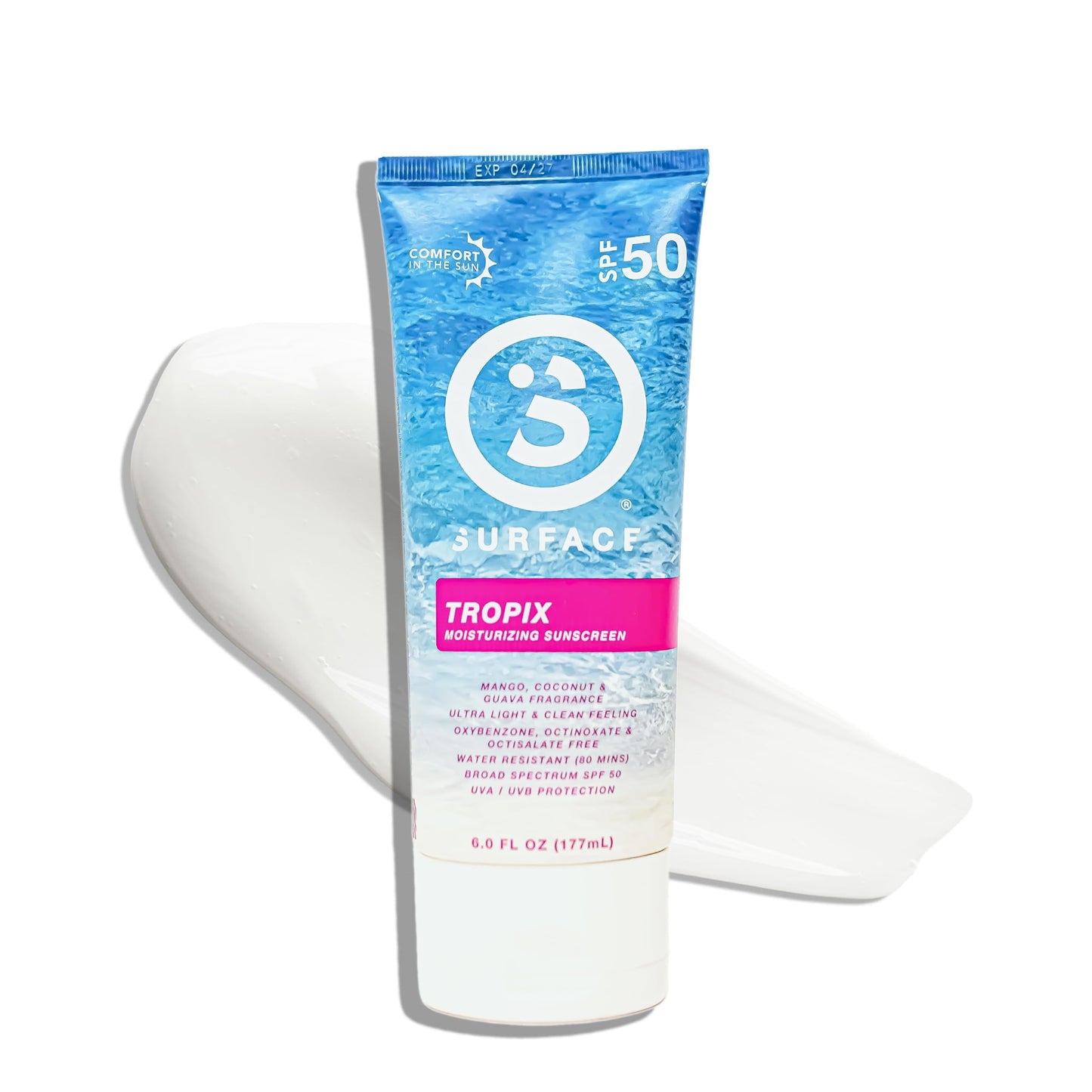 Surface Sunscreen Lotion SPF 50 for Face & Body, Lightweight Natural Formula, Reef Friendly, Broad Spectrum UVA UVB Protection, Water Resistant Sun Beauty & Personal Care Surface Sun Systems