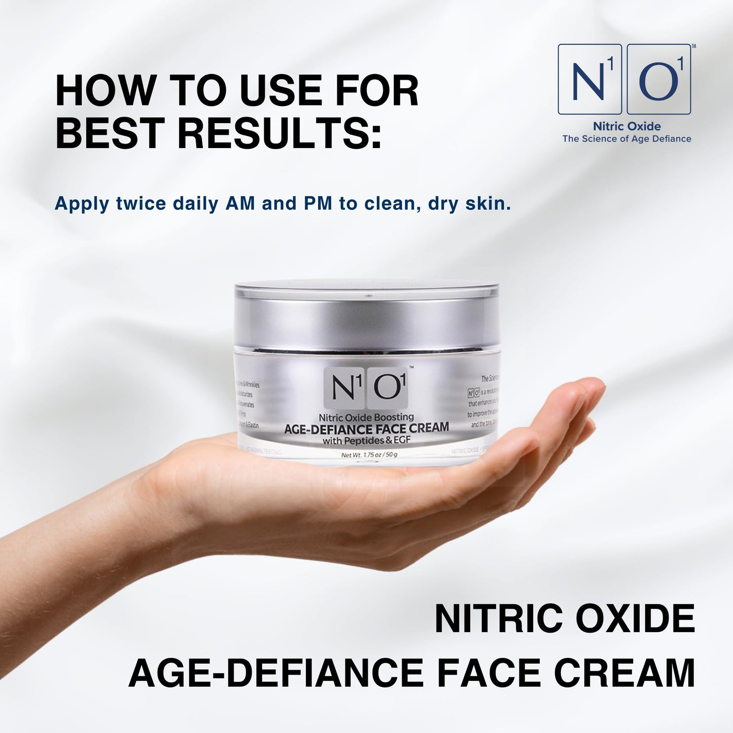 N1O1 Moisturizer Face Cream - Day & Night Face Moisturizer with Nitric Oxide, Peptide Complex, Epidermal Growth Factor - Tightening & Firming Skin Beauty & Personal Care N1O1